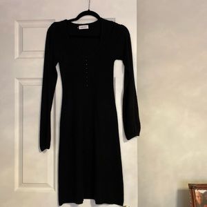 Black sweater dress